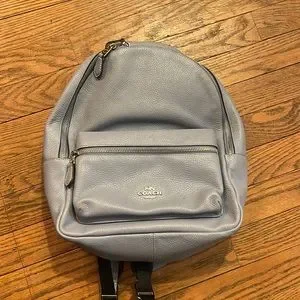 Coach | Bags | Coach Backpack Steel Blue Pebble Leather  display picture 1